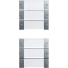 GIRA - Painike System 55 - 3+3-os. MK System 55 kirkas/AL