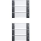 GIRA - Painike System 55 - 3+3-os. MK System 55 kirkas/AN