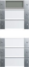 GIRA - Painike System 55 - 5-os PLUS MK Sys 55 kirkas/ALU