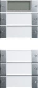 GIRA - Painike System 55 - 5-os PLUS MK Sys 55 kirkas/ALU