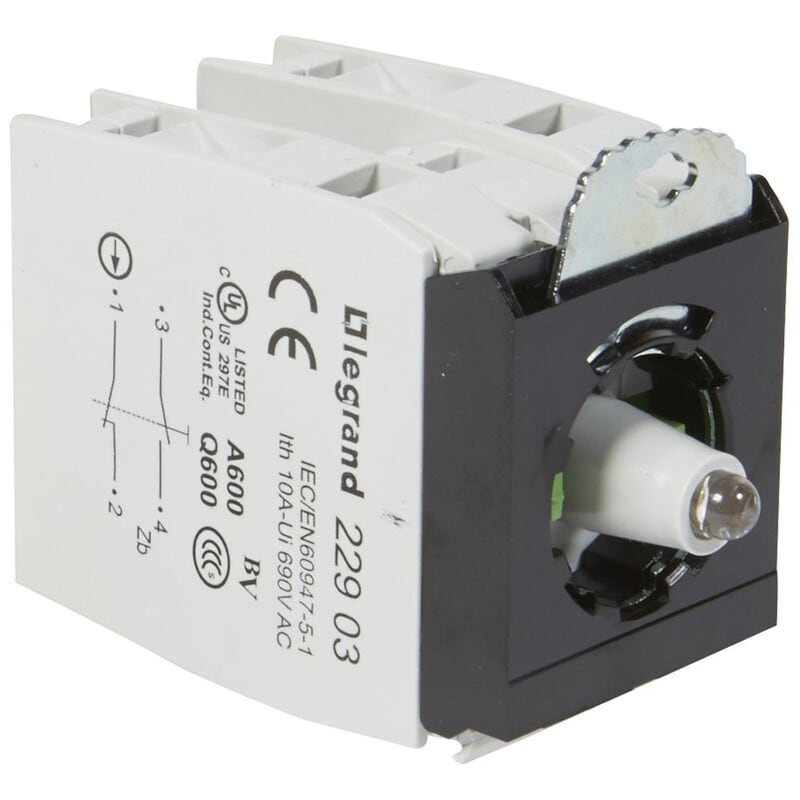 LEGRAND - Kosketinelementti - Lohko 3as LED 24V valk 2NONC