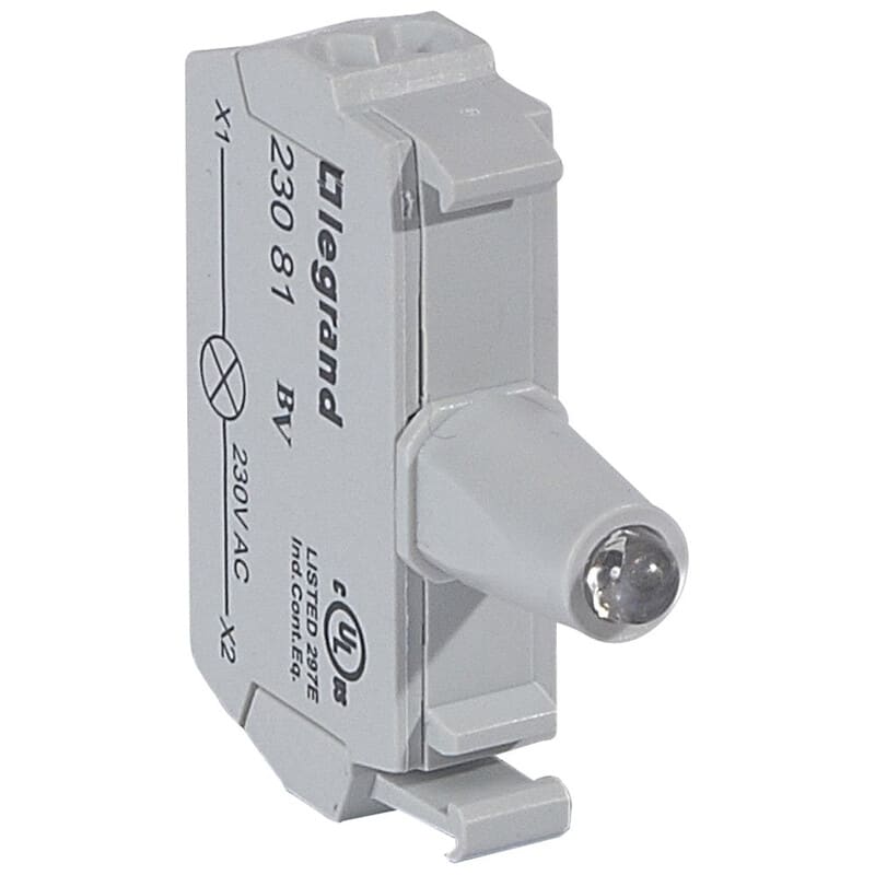 LEGRAND - Kosketinelementti - Lohko 3as LED 24V pun 2NONC