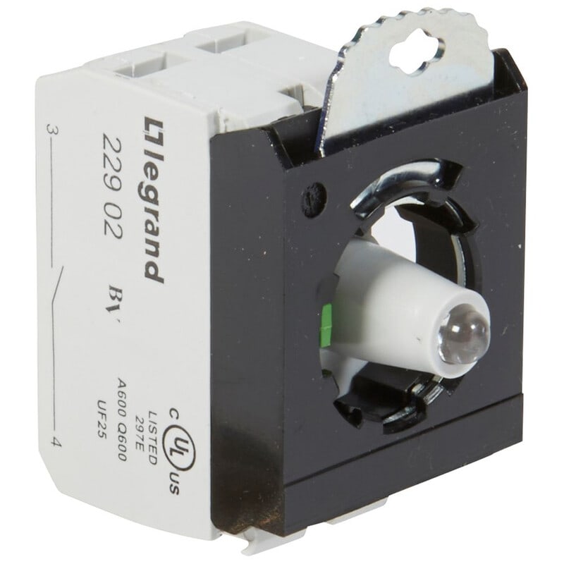 LEGRAND - Kosketinelementti - Lohko 3as LED 24V vihr 1NO