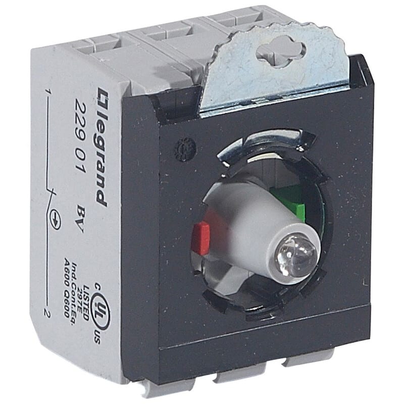 LEGRAND - Kosketinelementti - Lohko 3as LED 24V pun 1NO 1NC
