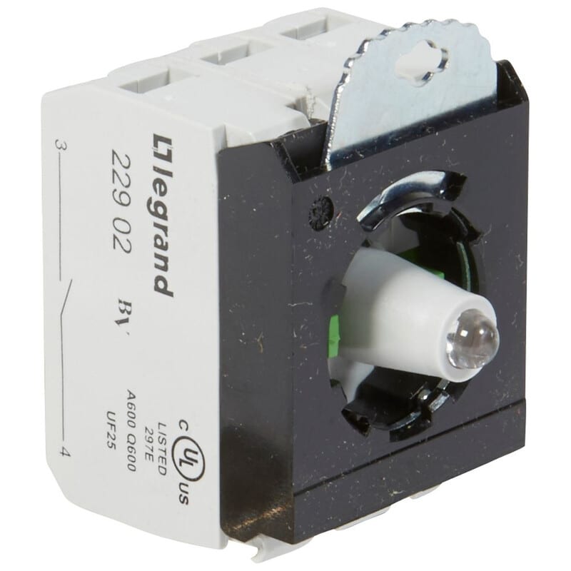 LEGRAND - Kosketinelementti - Lohko 3as LED 24V pun 2NO
