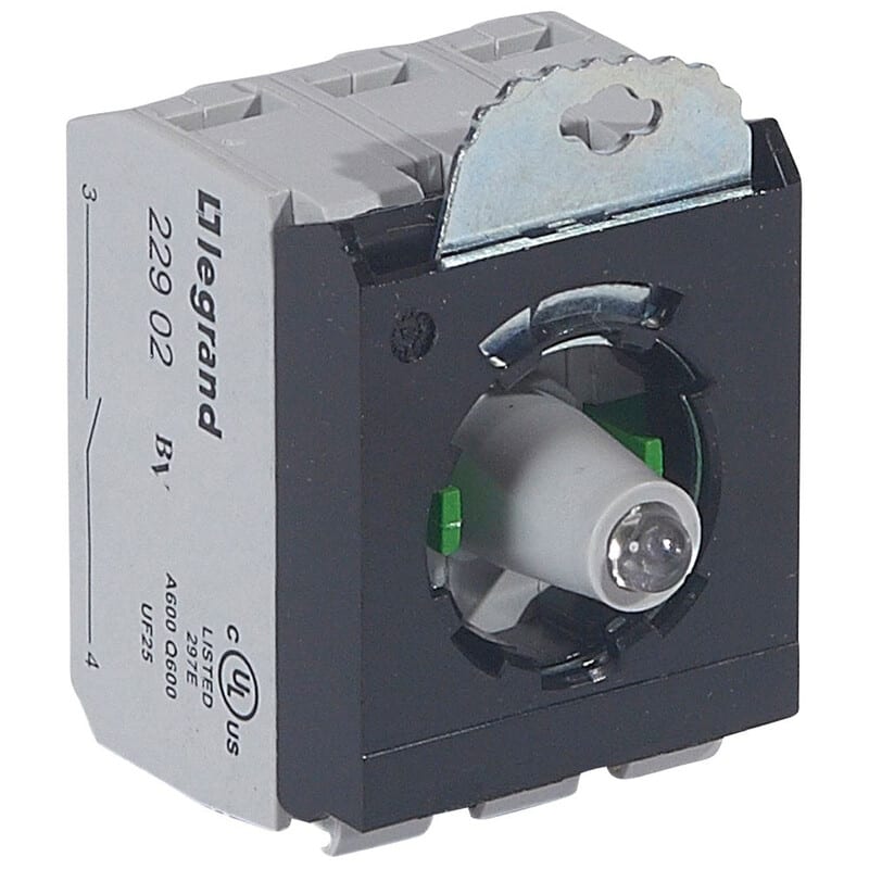 LEGRAND - Kosketinelementti - Lohko 3as LED 24V vihr 2NO