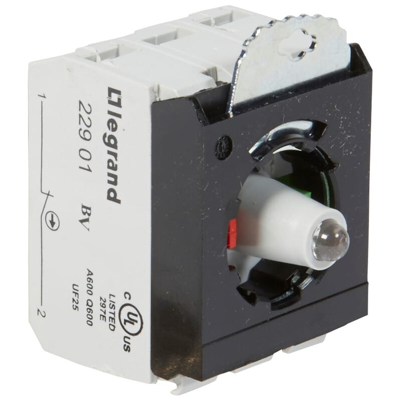 LEGRAND - Kosketinelementti - Lohko 3as LED 230V vihr 1NO1NC