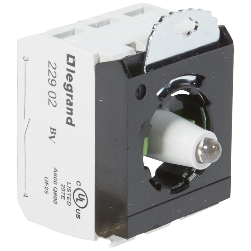 LEGRAND - Kosketinelementti - Lohko 3as LED 230V pun 2NO