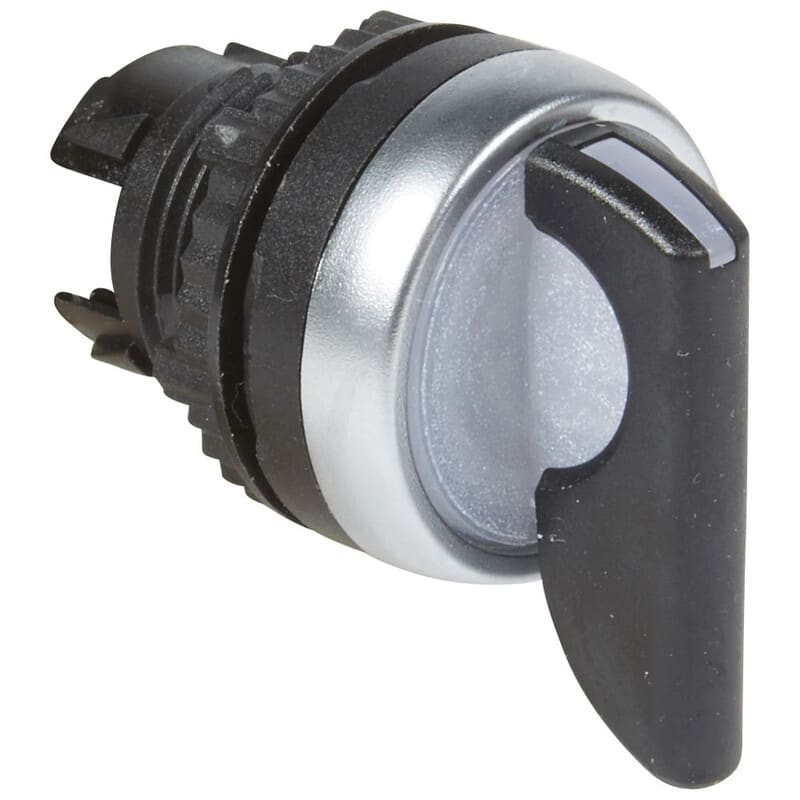 LEGRAND - Valintakytkin merkkivalolla - 3-as. palautumaton musta