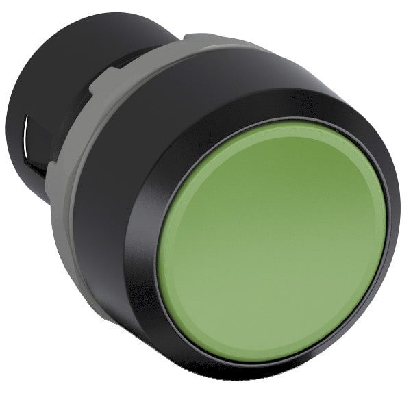 ABB SMART POWER - Reset-painike - vihreä, tasopainike, palautuva