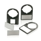 ABB SMART POWER - Painike-/merkkivalokilpi - painikkeet, hopea alumiini, D