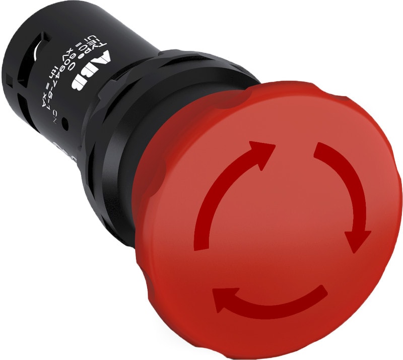 ABB - Hätäseis-pain. 40mm - CE4T-10R-02 KIERTOVAP.PUN