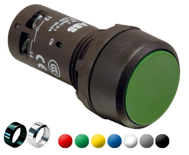 ABB SMART POWER - Tasopainike - punainen, palautuva, 1NO, 1NC