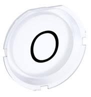 ABB - Tekstikupu 0 matala painike - KTC1-9004