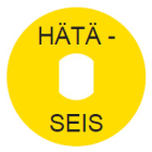 SCHNEIDER ELECTRIC - Kilpi pyöreä halk. 60mm - ZBY99230 HÄTÄ-SEIS KEL