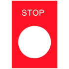 SCHNEIDER ELECTRIC - Painike-/merkkivalokilpi - ZB2BY2304 STOP