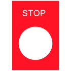 SCHNEIDER ELECTRIC - Painike-/merkkivalokilpi - ZB2BY2304 STOP