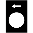 SCHNEIDER ELECTRIC - Kilpi musta riippuohjaimeen - ZB2BY2904 vasen tai alas hidas