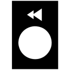 SCHNEIDER ELECTRIC - Kilpi musta riippuohjaimeen - ZB2BY2906 vas. tai alas hidnop