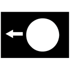 SCHNEIDER ELECTRIC - Kilpi musta riippuohjaimeen - ZB2BY2910 vasemmalle hidas