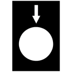 SCHNEIDER ELECTRIC - Kilpi musta riippuohjaimeen - ZB2BY2954 alas hidas