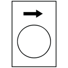 SCHNEIDER ELECTRIC - Kilpi valkoinen riippuohj. - ZB2BY4901 ylös tai oik. hidas