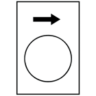 SCHNEIDER ELECTRIC - Kilpi valkoinen riippuohj. - ZB2BY4901 ylös tai oik. hidas