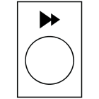 SCHNEIDER ELECTRIC - Kilpi valkoinen riippuohj. - ZB2BY4903 ylös tai oik. hidnop