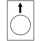 SCHNEIDER ELECTRIC - Kilpi valkoinen riippuohj. - ZB2BY4951 ylös hitaasti