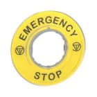 SCHNEIDER ELECTRIC - Kilpi pyöreä halk. 60mm - ZBY9320 EMERGENCY-STOP kelt.