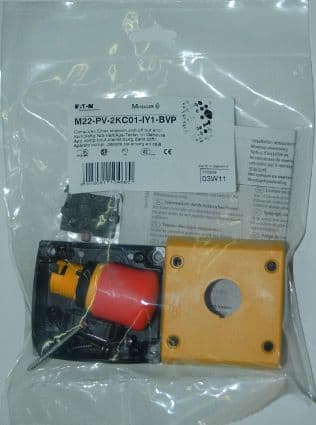EATON - Hätä-/seis painike - M22-PV-2KC01-IY1-BVP