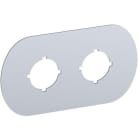 ABB SMART POWER - Painike-/merkkivalokilpi - hopea alumiini, 2-paik