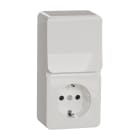 SCHNEIDER ELECTRIC - Pistorasia+kytkin Exxact - 1S+6/16A/IP21/PPJ val