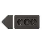 SCHNEIDER ELECTRIC - Pistorasia Exxact - Kulma-asennettava, Antrasiitti