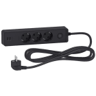SCHNEIDER ELECTRIC - Jatkopistorasia Unica System+ - Jatkojohto 3m 3-os 2xUSB mus