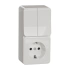 SCHNEIDER ELECTRIC - Pistorasia+kytkin Exxact - 1S+5/16A/IP21/PPJ val