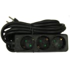 REIMAX ELECTRONICS - Jatkojohto 1-vaihe - 3-os. H05VV-F 3G1,5 musta 5 m