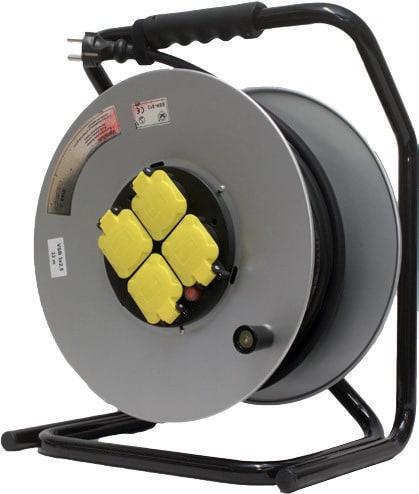 REIMAX ELECTRONICS - Kaapelikela metalli 4xschuko - H07RN-F(VSB)3x2,5S 33m IP44