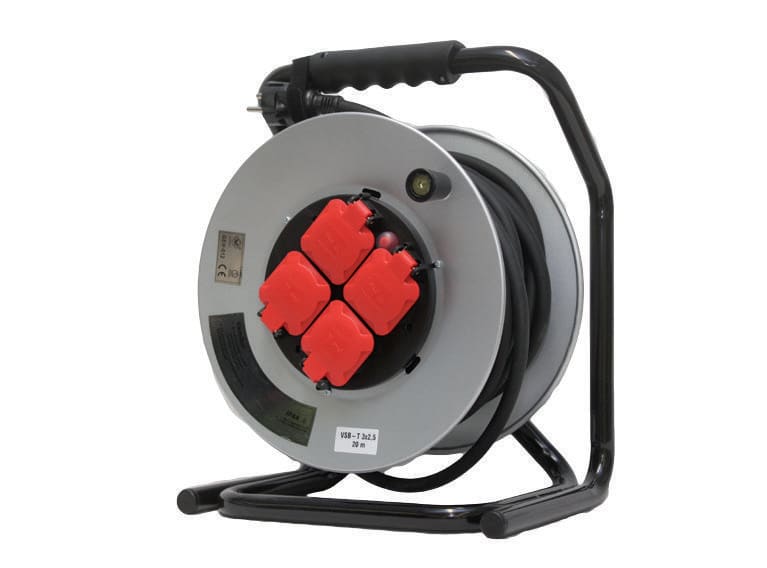 REIMAX ELECTRONICS - Kaapelikela metalli 4xschuko - VSB 3x2,5S 20m IP44