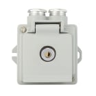 SELCAST - SCHUKO 16A IP44 2xPK16/9 - 517 301 Harmaa LUKOLLINEN