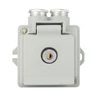 SELCAST - SCHUKO 16A IP44 2xPK16/9 - 517 301 Harmaa LUKOLLINEN