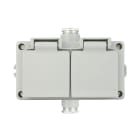 SELCAST - KAKSOIS-SCHUKO IP44 16A 2 PK16 - 516 201 / Harmaa