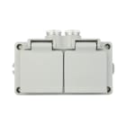 SELCAST - KAKSOIS-SCHUKO IP44 16A 2xPK16 - 516 301 / Harmaa