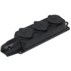 KK-SÄHKÖTUKKU - Jatkopistor.3-os kumi IP44 mus - M404014 1PNE 16A 230V