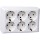 ELKO - Pistorasia ELKO RS Nordic - 6S/16A/250V/IP21 PPR VAL