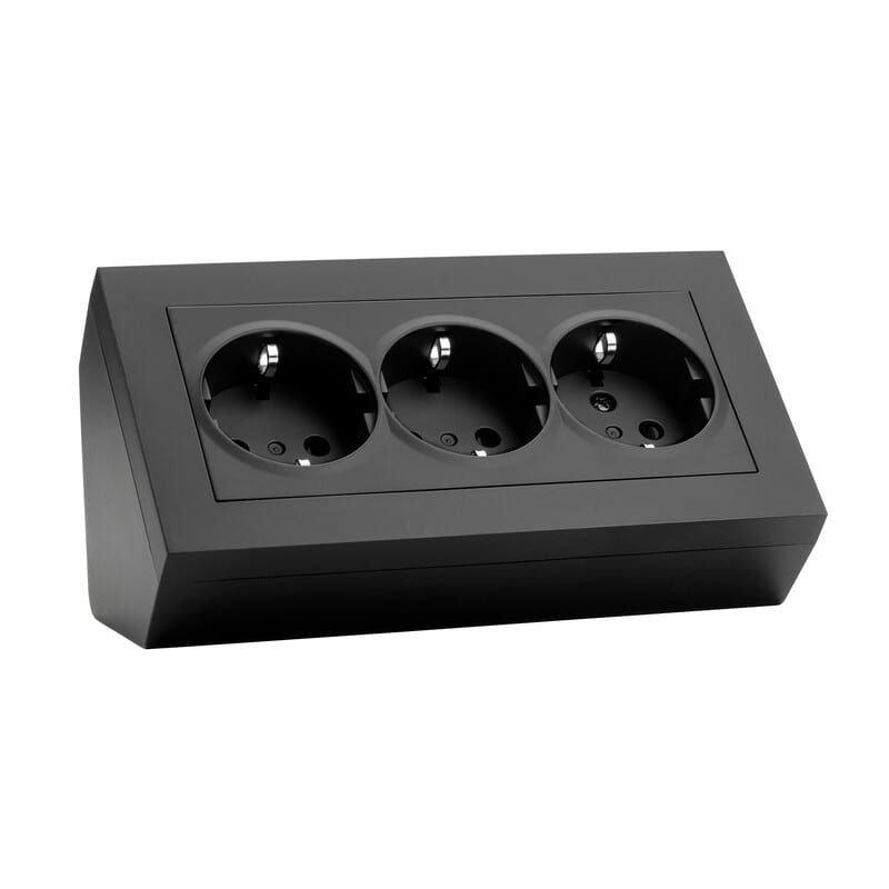SG ARMATUREN - Pistorasia - 3S/16A/250V/IP20 PPJ MUS KULMA