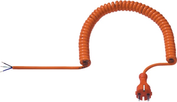 BACHMANN - Liitäntäjohto - PUR Spiraali oranssi 3x 1,5mm2