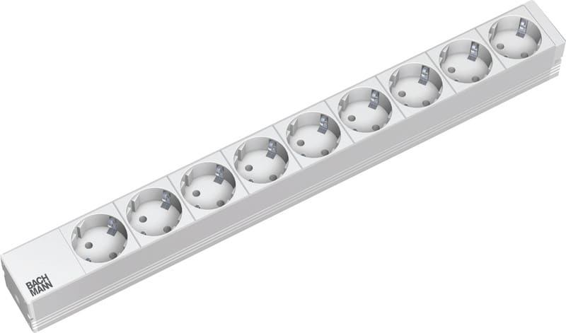 BACHMANN - Jatkopistorasia - 19" PDU Basic 1U, 9 x pr