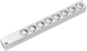 BACHMANN - Jatkopistorasia - 19" PDU Basic 1U, 8 x pr.