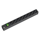 BACHMANN - Jatkopistorasia - 19 PDU musta 8 x pr + kytk.